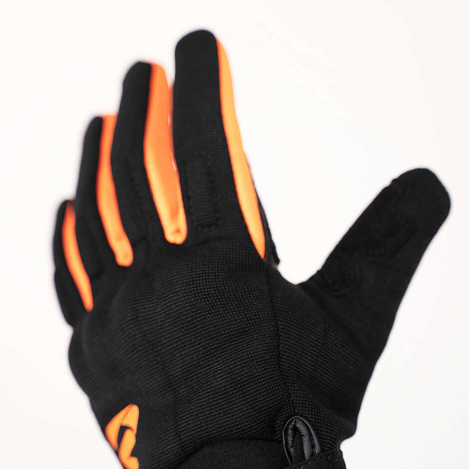 Motorcycle Gloves in GMS RIO Black Orange Fabric
