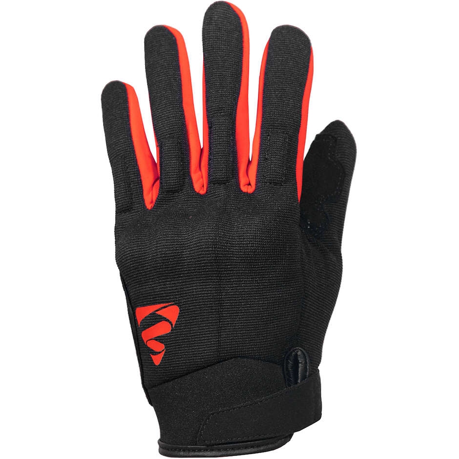 Motorcycle Gloves in GMS RIO Black Red Fabric