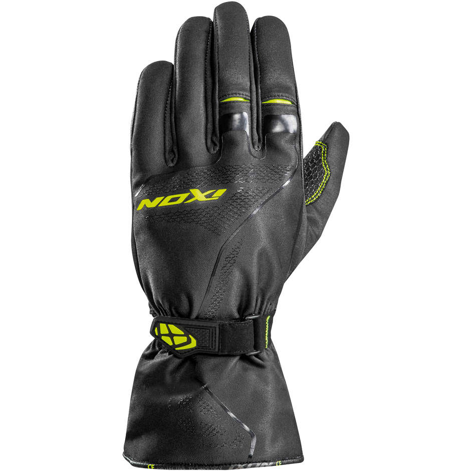 Motorcycle Gloves in Ixon Waterproof Fabric PRO INDY Bright Yellow Anthracite