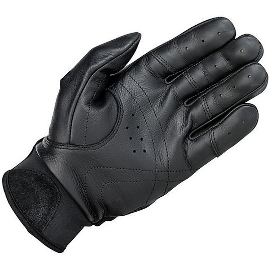 Motorcycle Gloves In Leather and Biltwell Fabric Model Bantam Blacks
