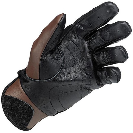 Motorcycle Gloves In Leather and Biltwell Fabric Model Bantam Brown