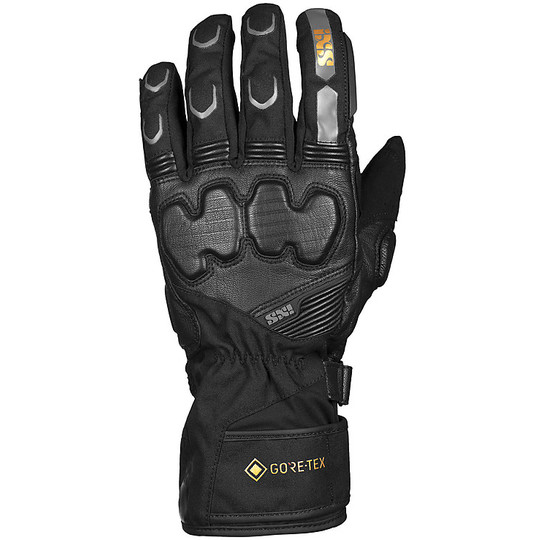 Motorcycle Gloves In Leather And Tourism Fabric Ixs VIDOR-GTX 1.0 Black