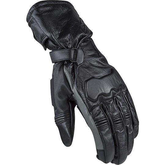 Motorcycle Gloves In Leather Certified CE Ls2 ONYX Black