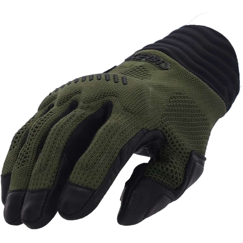 Motorcycle Gloves in Military Green ACERBIS CE MAYA Fabric