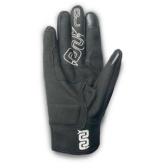 Motorcycle Gloves in Oj Certified Fabric Atmospheres G195 DIFF Black White