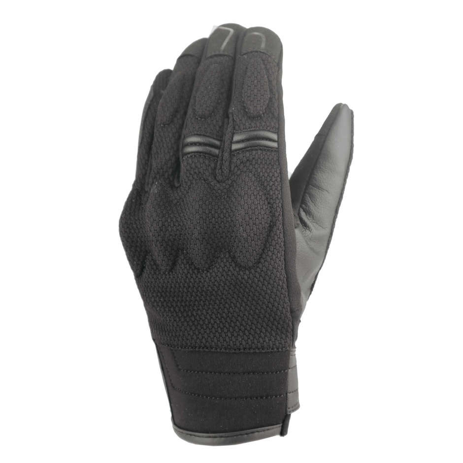 Motorcycle Gloves in OJ EVASION Black Fabric