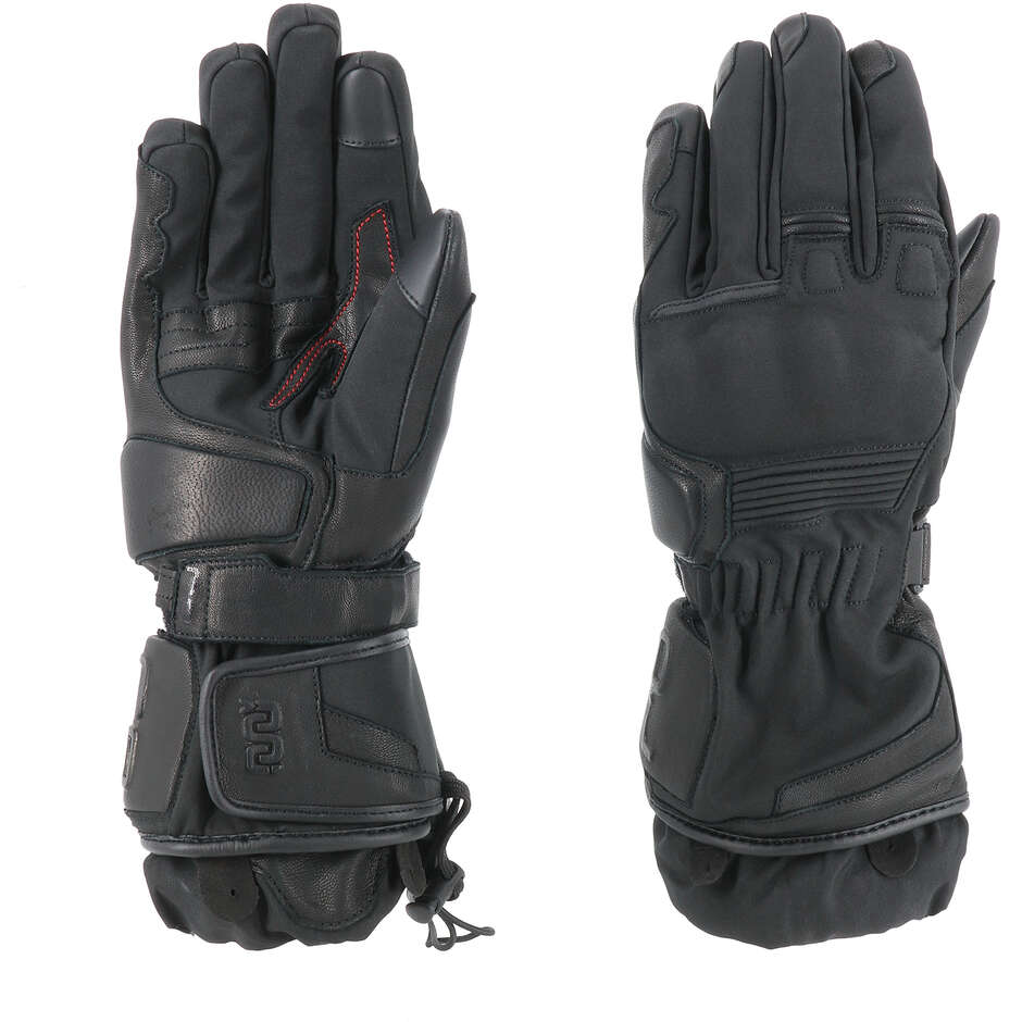 Motorcycle Gloves in OJ MASTER Black Fabric