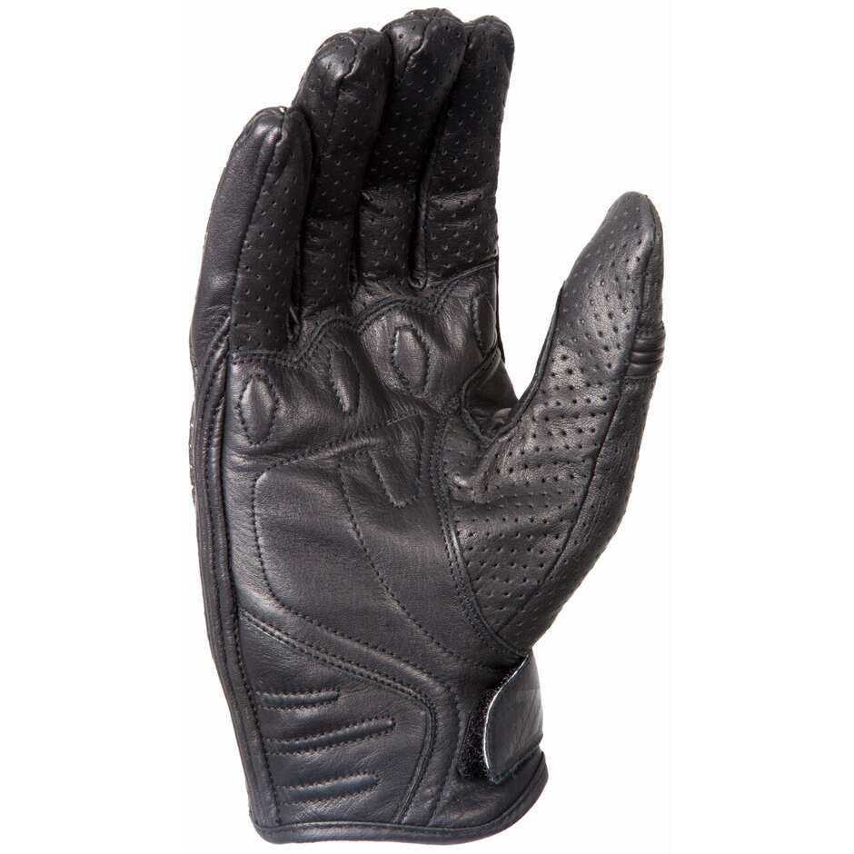Motorcycle Gloves In Perforated Leather Seventy C10 Black Homologated