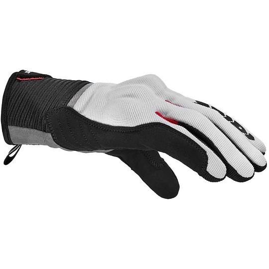 Motorcycle Gloves in Spidi FLASH CE Fabric Black White