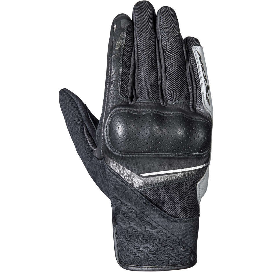 Motorcycle Gloves In Summer Fabric Ixon RS LAUNCH Black White