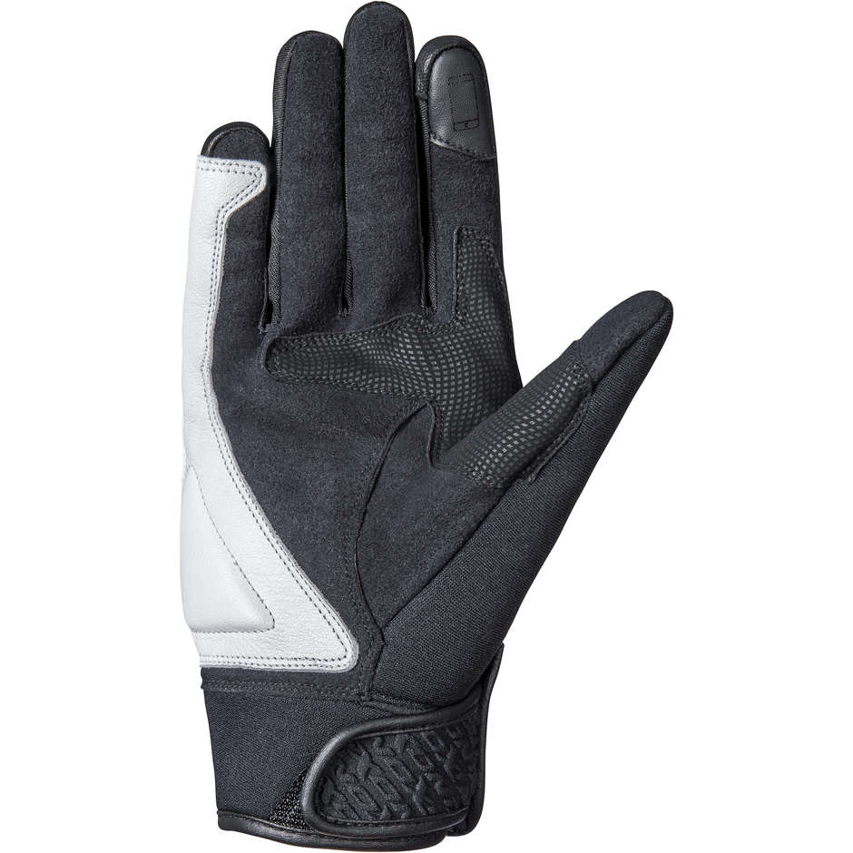 Motorcycle Gloves In Summer Fabric Ixon RS LAUNCH Black White