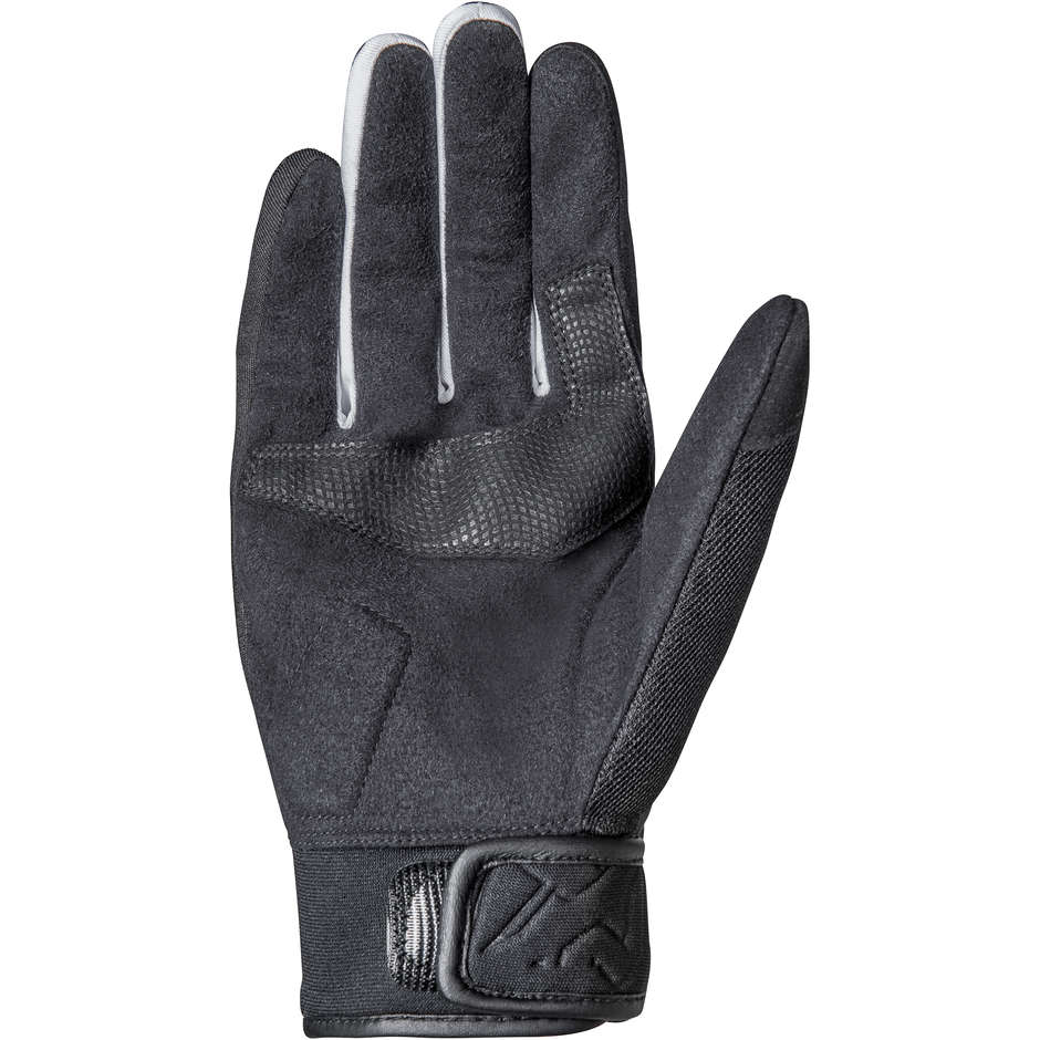 Motorcycle Gloves In Summer Fabric Ixon RS SLICKER Black White