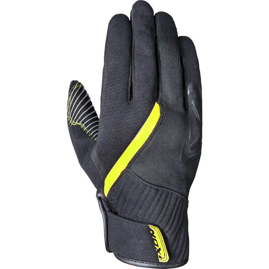 Motorcycle Gloves In Summer Fabric Ixon RS WHEELIE Black Gray Yellow