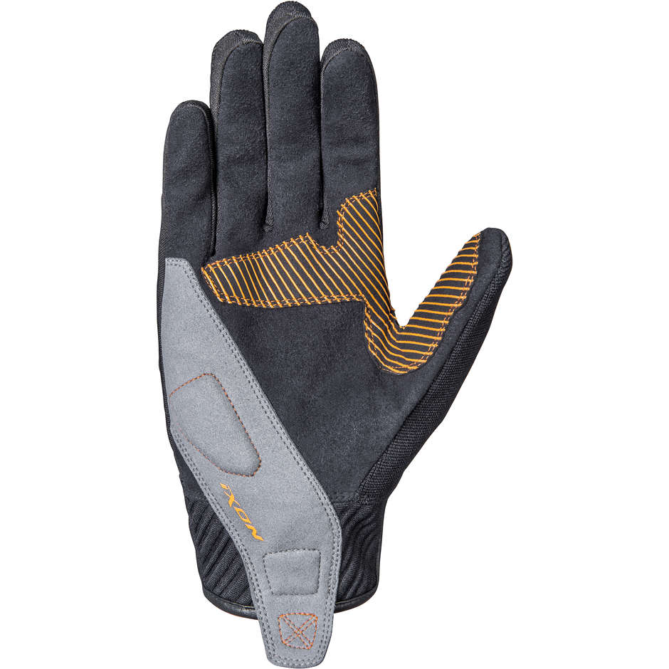 Motorcycle Gloves In Summer Fabric Ixon RS WHEELIE Black Orange