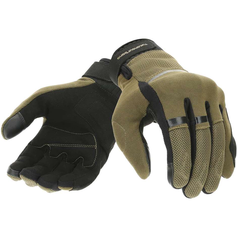 Motorcycle Gloves in Tucano Urbano 9962HM Military Green Fabric