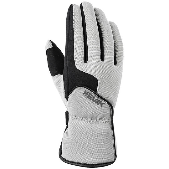 Motorcycle Gloves in Winter Fabric Hevik Overalp Ice Gray