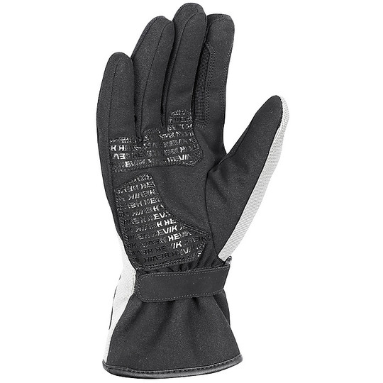 Motorcycle Gloves in Winter Fabric Hevik Overalp Ice Gray