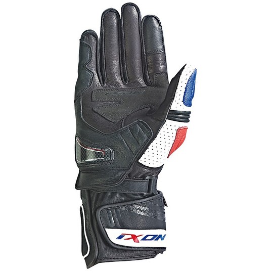 Motorcycle Gloves Ixon RS Racing Circuit Hp Leather Black / White / Red / Blue
