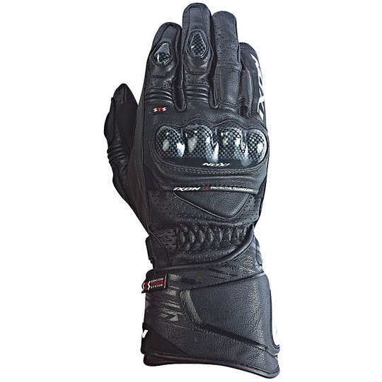 Motorcycle Gloves Ixon RS Racing Circuit Hp Leather Black