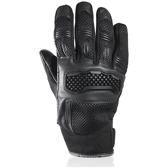 Motorcycle Gloves Leather and Fabric Summer Harisson Bel Air Blacks