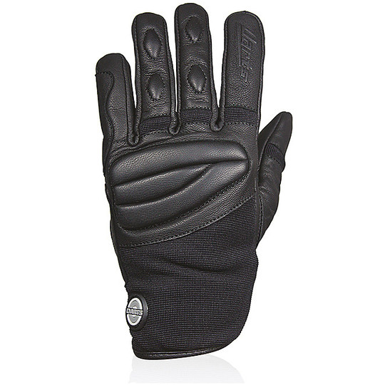 Motorcycle Gloves Leather and Fabric Summer Harisson Eden Blacks