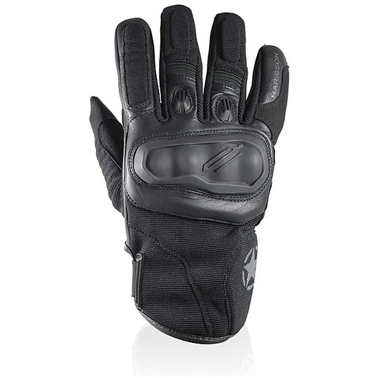 Motorcycle Gloves Leather and Fabric Summer Harisson Staton Blacks