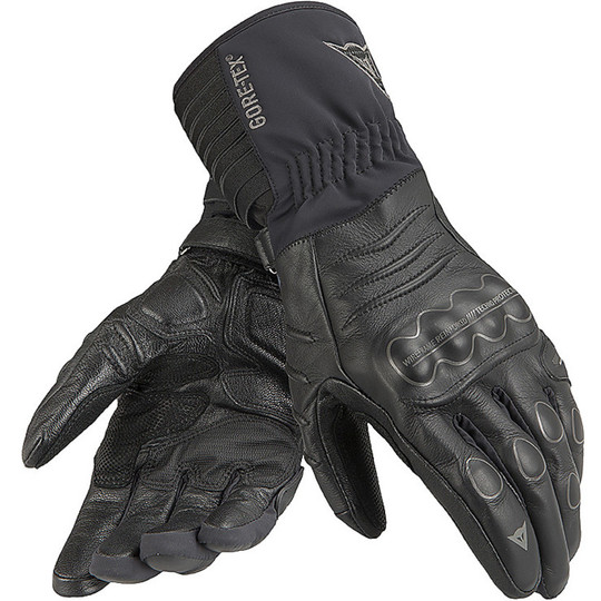 Motorcycle Gloves Leather and Gore-Tex Dainese Ergotour GTX X-Trafit Black