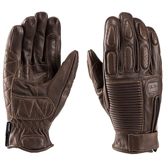 Motorcycle Gloves Leather Blauer Banner Brown