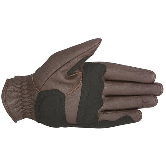 Motorcycle Gloves Leather By Oscar Robinson Alpinestars leather Brown