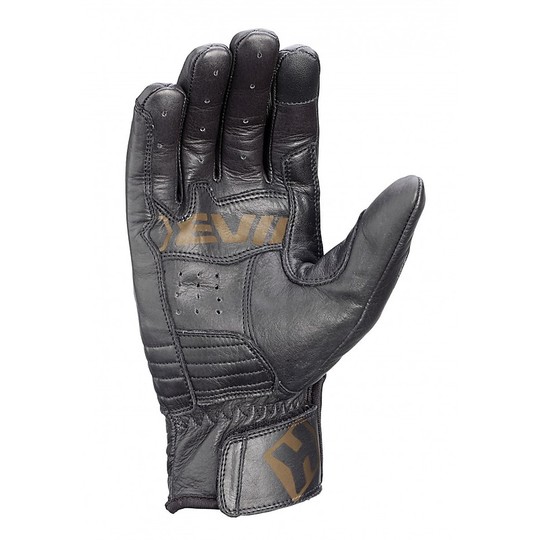 Motorcycle Gloves Leather Hevik Garage Blacks