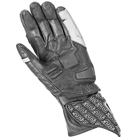 Motorcycle Gloves Leather OJ Evolution Black White
