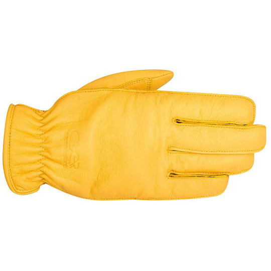 Motorcycle Gloves Leather Oscar By Alpinestars Bandit Yellow