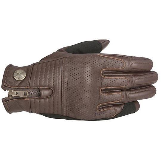 Motorcycle Gloves Leather Oscar By RAYBURN Alpinestars Leather Glove Tobacco Brown