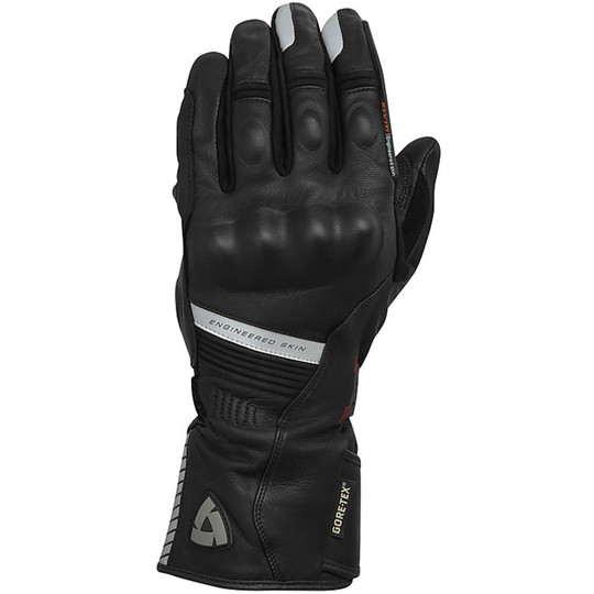 Motorcycle Gloves Leather REV'IT Phantom Gore-Tex Blacks