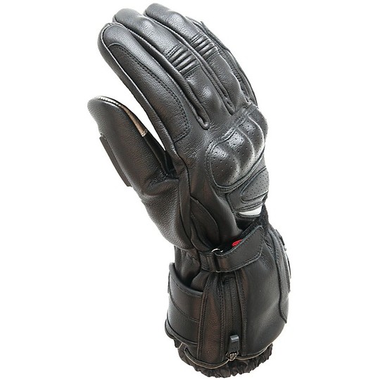 Motorcycle Gloves Leather Waterproof Touch OJ Space Black