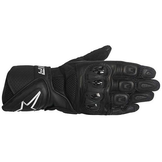 Motorcycle Gloves Leather Woman racing Alpinestars Stella Sp Air Sport Black