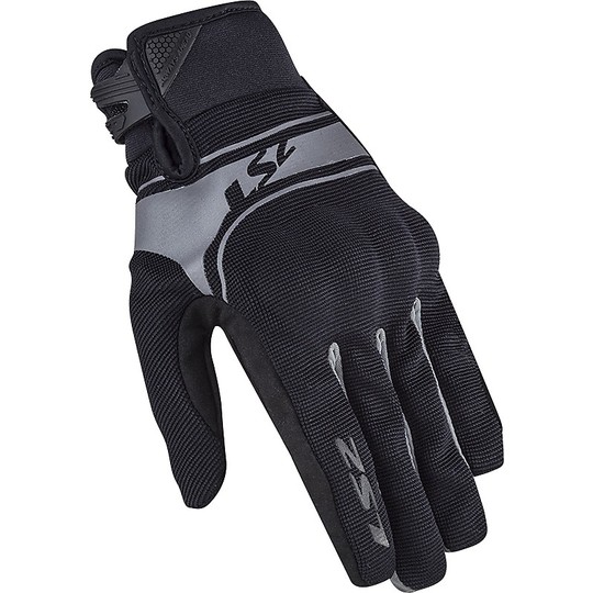 Motorcycle Gloves Midseason Ls2 DART Black Gray CE