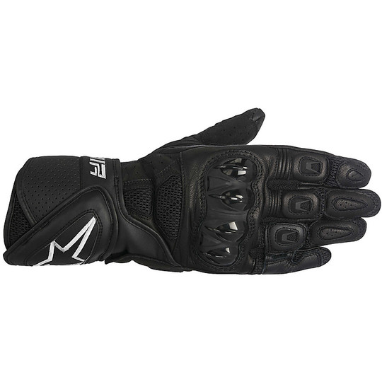Motorcycle Gloves Racing Alpinestars Leather Sp Air Black