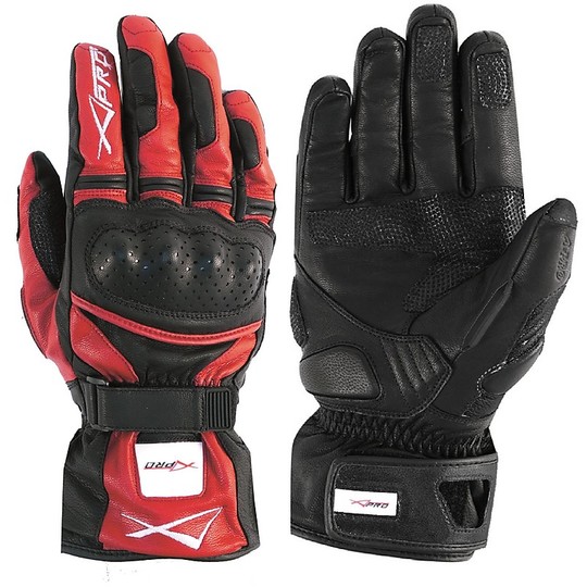 Motorcycle Gloves Racing Heat A-Pro Leather Full Grain Precision Red