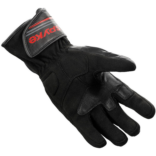Motorcycle Gloves Racing Spyke Leather Racing Rs Black Red