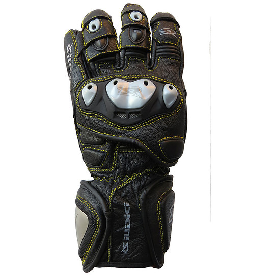 Motorcycle Gloves Racing Technical Judges Racing Monza Black With Protections