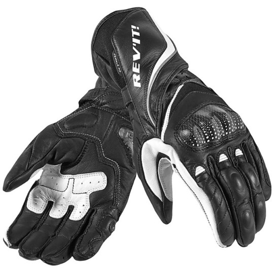 Motorcycle Gloves Rev'it Xena Ladies Leather White Green With protections
