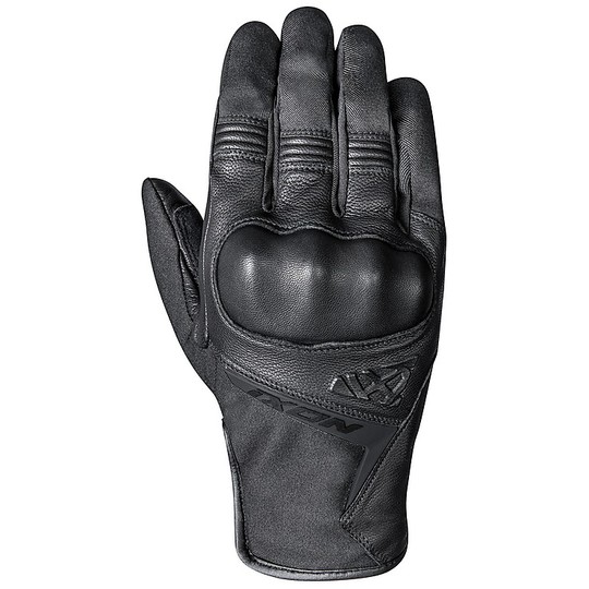 Motorcycle Gloves Roadster Leather Mid-Season Ixon MS TRACTION WP Black