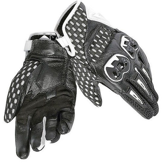 Motorcycle Gloves Summer Dainese Air Hero Lady Black White