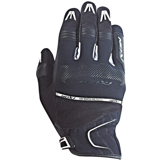 Motorcycle Gloves Summer Fabric Ixon Rs Lap Hp Black White