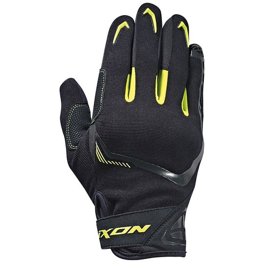 Motorcycle Gloves Summer Textile Ixon RS LIFT 2.0 Black Grey Yellow