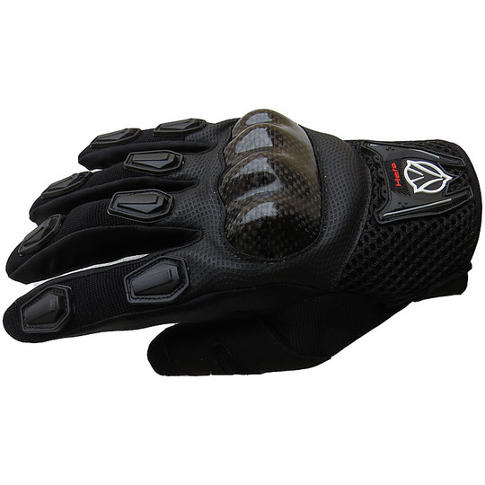 Motorcycle Gloves Technical Summer Hero Tip Fabric With Black Caps