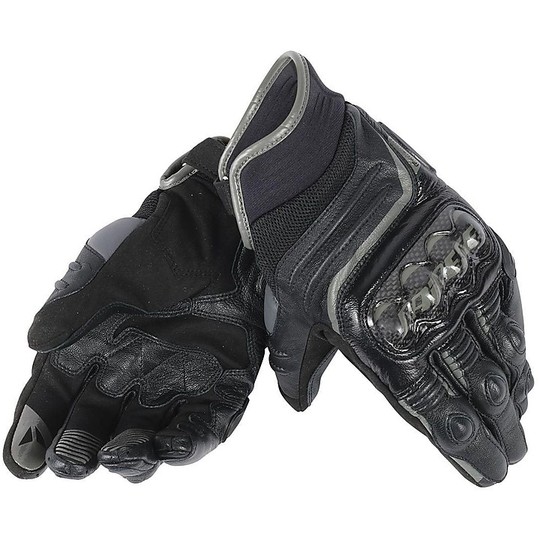 Motorcycle Gloves Technicians Dainese Carbon D1 Short Black Black
