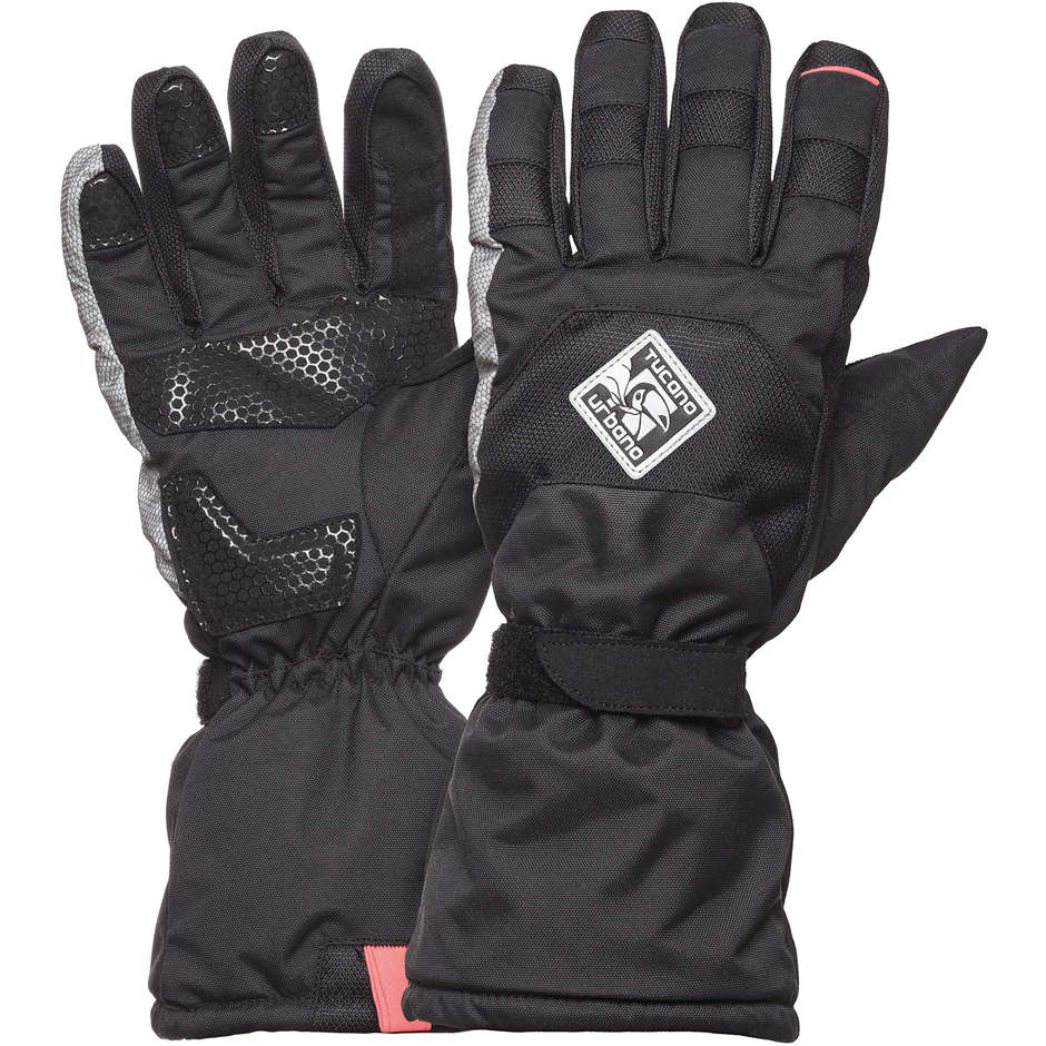 Motorcycle Gloves Waterproof Fabric Tucano Urban Super Insulator 9928HU Black