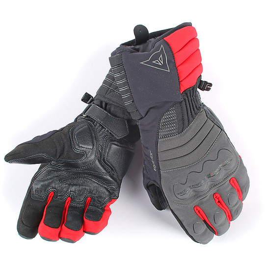 Motorcycle Gloves Winter Dainese Scout Evo Gore-Tex Black / Red